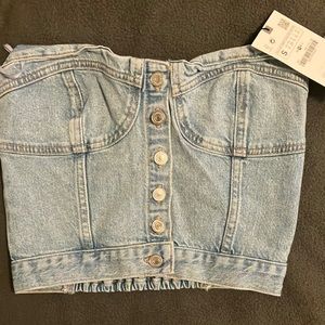 Zara denim corset